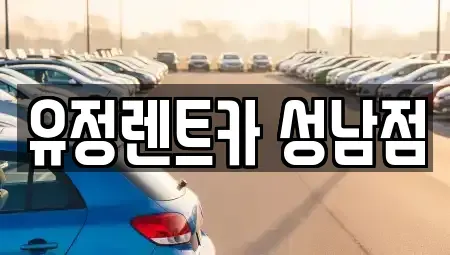 경기도 성남시 중원구 도촌동 렌트카 전문 유정렌트카 성남점