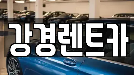 경기도 안산시 단원구 성곡동 렌트카 전문 강경렌트카