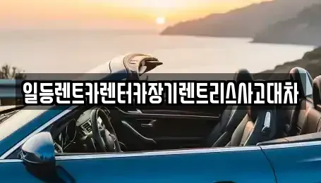 경기도 안산시 장기렌트카 전문 일등렌트카렌터카장기렌트리스사고대차