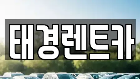 경기도 안양시 동안구 평촌동 렌트카 전문 태경렌트카