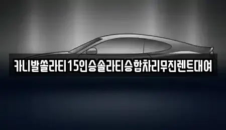 경기도 하남시 미사동 렌트카 전문 카니발쏠라티15인승솔라티승합차리무진렌트대여
