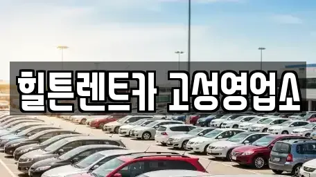 경남 고성군 렌트카 전문 힐튼렌트카 고성영업소