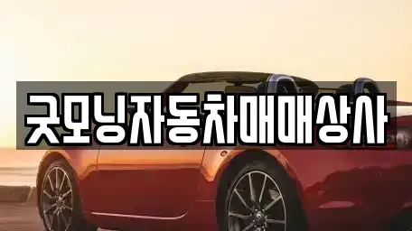 경남 고성군 중고차매매 전문 굿모닝자동차매매상사