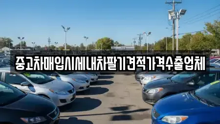경남 고성군 중고차매입 전문 중고차매입시세내차팔기견적가격수출업체