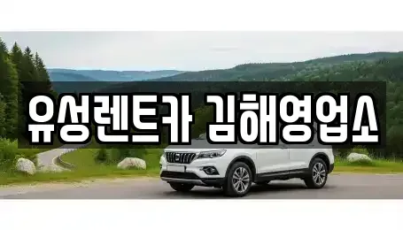 경남 김해시 강동 렌트카 전문 유성렌트카 김해영업소