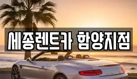 경남 함양군 병곡면 렌트카 전문 세종렌트카 함양지점