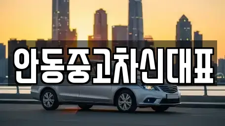 경북 안동시 서후면 중고차 전문 안동중고차신대표