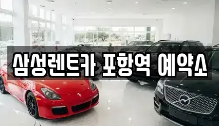 경북 포항시 북구 흥해읍 렌트카 전문 삼성렌트카 포항역 예약소