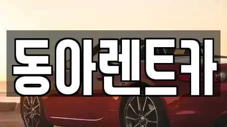 경상남도 고성군 거류면 렌트카 전문 동아렌트카
