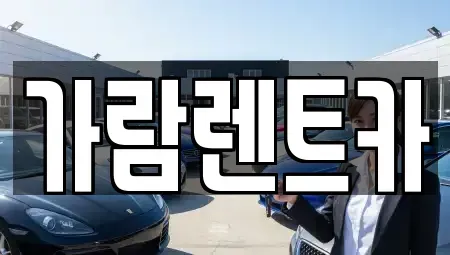 경상남도 양산시 삼호동 렌트카 전문 가람렌트카