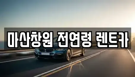 경상남도 창원시 마산합포구 상남동 렌트카 전문 마산창원 전연령 렌트카