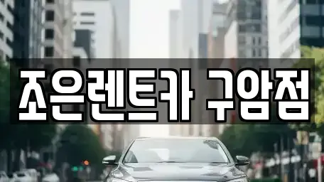 경상남도 창원시 의창구 동정동 렌트카 전문 조은렌트카 구암점