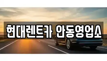 경상북도 안동시 금곡동 렌트카 전문 현대렌트카 안동영업소