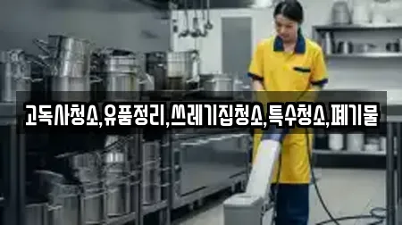 고독사청소,유품정리,쓰레기집청소,특수청소,폐기물