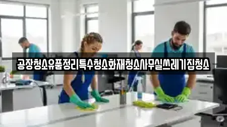 공장청소유품정리특수청소화재청소사무실쓰레기집청소