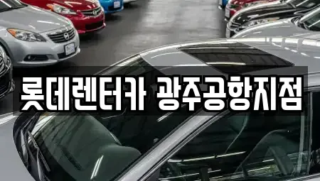 광주광역시 남구 단기렌트카 전문 롯데렌터카 광주공항지점