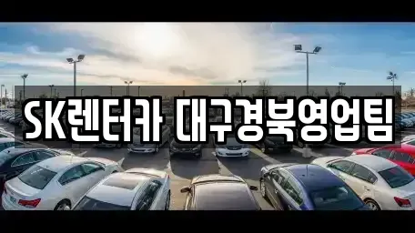 대구광역시 북구 서변동 렌트카 전문 SK렌터카 대구경북영업팀