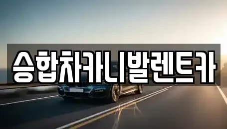 대전 동구 직동 렌트카 전문 승합차카니발렌트카