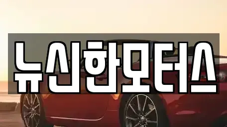 대전광역시 동구 소호동 중고차 전문 뉴신한모터스