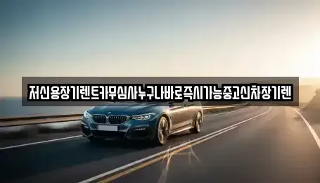 대전광역시 장기렌트카 전문 저신용장기렌트카무심사누구나바로즉시가능중고신차장기렌