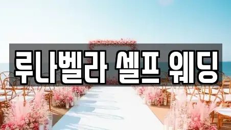루나벨라 셀프 웨딩