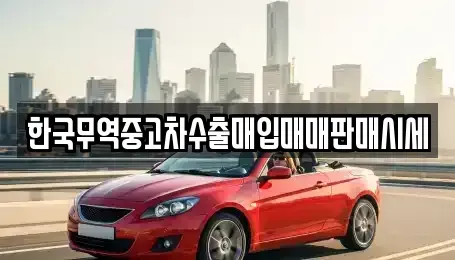 부산 사상구 모라동 중고차매입 전문 한국무역중고차수출매입매매판매시세