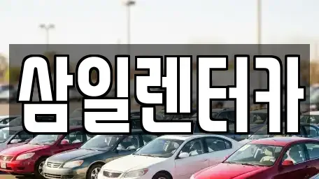 부산 해운대구 중동 렌트카 전문 삼일렌터카