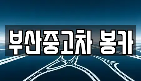 부산광역시 남구 감만동 중고차 전문 부산중고차 봉카