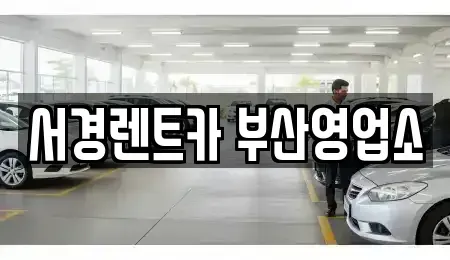 부산광역시 부산진구 당감동 렌트카 전문 서경렌트카 부산영업소