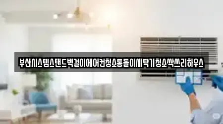 부산시스템스탠드벽걸이에어컨청소통돌이세탁기청소싹쓰리하우스