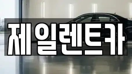 서울 서대문구 천연동 단기렌트카 전문 제일렌트카