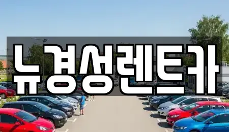 서울 서대문구 천연동 렌트카 전문 뉴경성렌트카