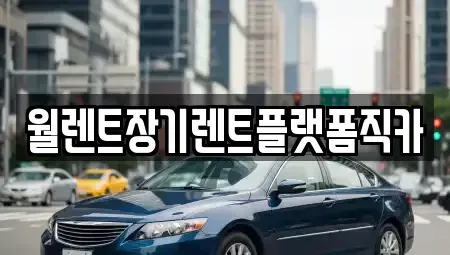 서울 성북구 성북동 렌트카 전문 월렌트장기렌트플랫폼직카