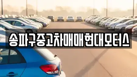 서울 송파구 문정동 중고차 전문 송파구중고차매매현대모터스
