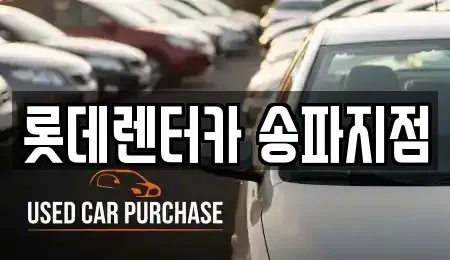서울 송파구 장지동 렌트카 전문 롯데렌터카 송파지점