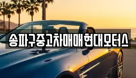 서울 송파구 장지동 중고차 전문 송파구중고차매매현대모터스