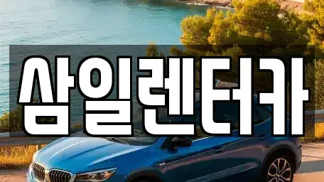 서울 종로구 내수동 렌트카 전문 삼일렌터카
