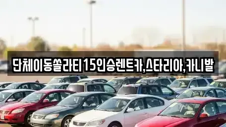 서울특별시 양천구 목동 렌트카 전문 단체이동쏠라티15인승렌트카,스타리아,카니발