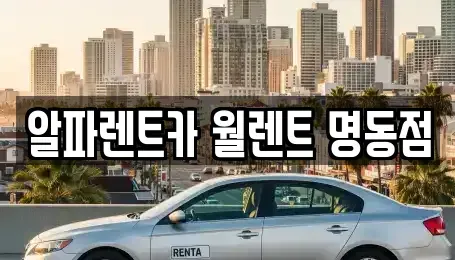 서울특별시 종로구 훈정동 렌트카 전문 알파렌트카 월렌트 명동점