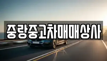 서울특별시 중랑구 중고차 전문 중랑중고차매매상사