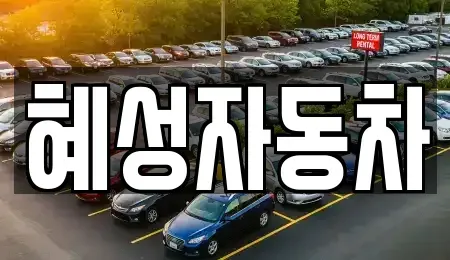 서울특별시 중랑구 중고차 전문 혜성자동차