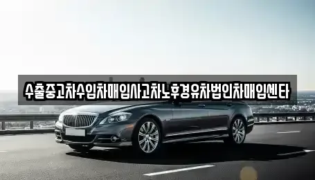 세종 연기면 중고차 전문 수출중고차수입차매입사고차노후경유차법인차매입센타