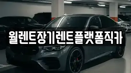 인천 계양구 장기렌트카 전문 월렌트장기렌트플랫폼직카