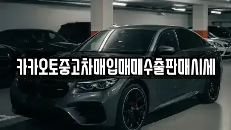 인천 계양구 중고차매입 전문 카카오토중고차매입매매수출판매시세