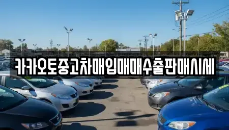 인천 미추홀구 중고차매입 전문 카카오토중고차매입매매수출판매시세