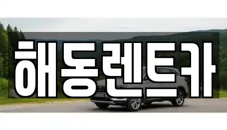 인천광역시 서구 당하동 렌트카 전문 해동렌트카