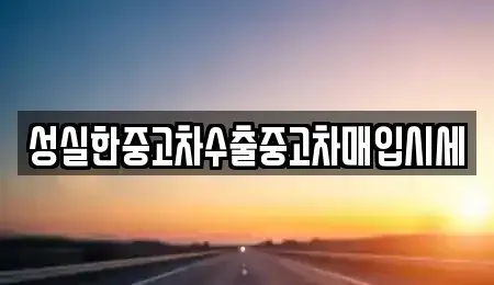 인천광역시 중구 경동 중고차매입 전문 성실한중고차수출중고차매입시세