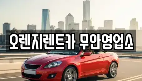 전남 무안군 몽탄면 렌트카 전문 오렌지렌트카 무안영업소