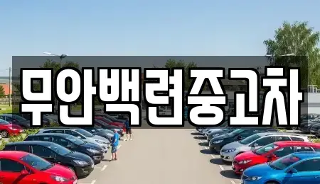 전남 무안군 몽탄면 중고차 전문 무안백련중고차