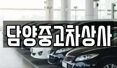 전라남도 담양군 담양읍 중고차매매 전문 담양중고차상사